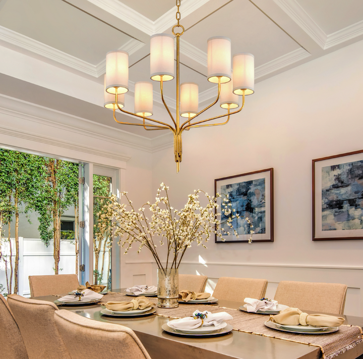 Juniper chandelier-Gold Leaf 8L