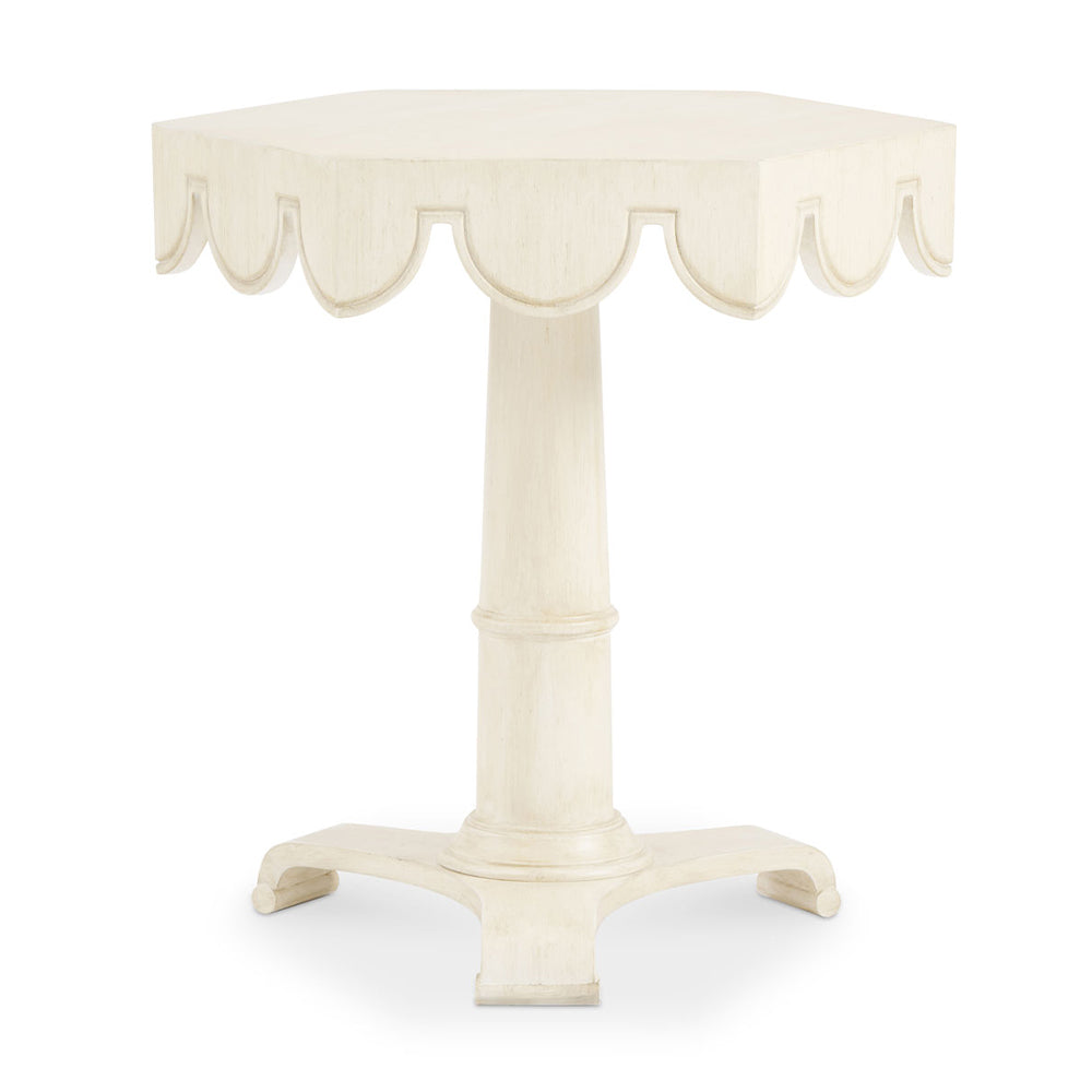 Bianca White Hexagonal Side Table