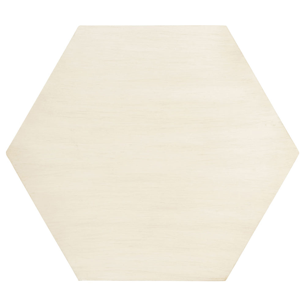 Bianca White Hexagonal Side Table