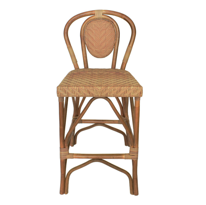 Colonial Rattan Bar Stool
