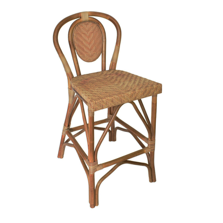 Colonial Rattan Bar Stool