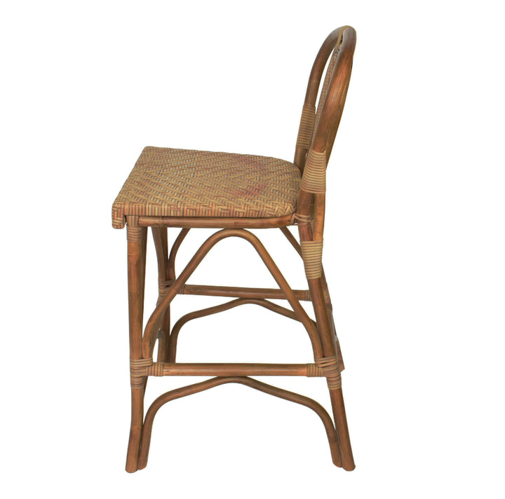 Colonial Rattan Bar Stool