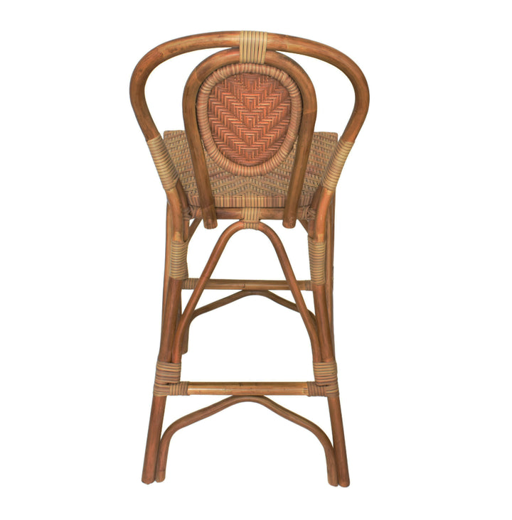 Colonial Rattan Bar Stool