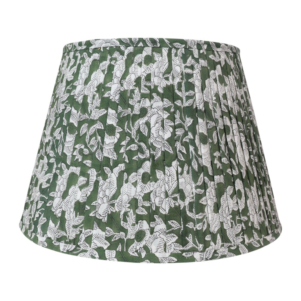 Green Floral Gathered Shade L