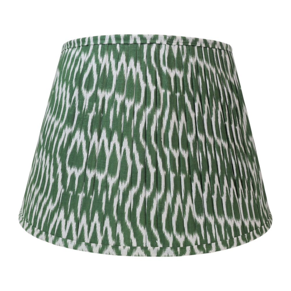Green Ikat Gathered Shade L