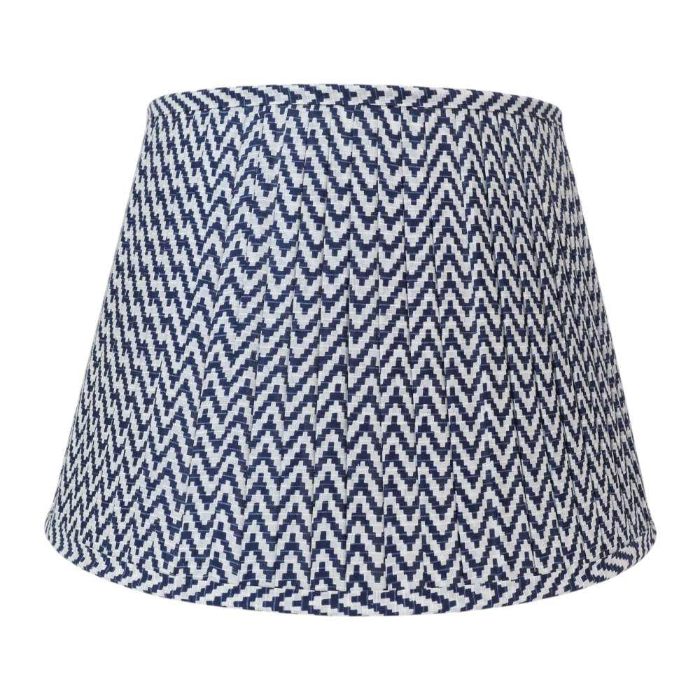 Navy Chevron Gathered Shade L