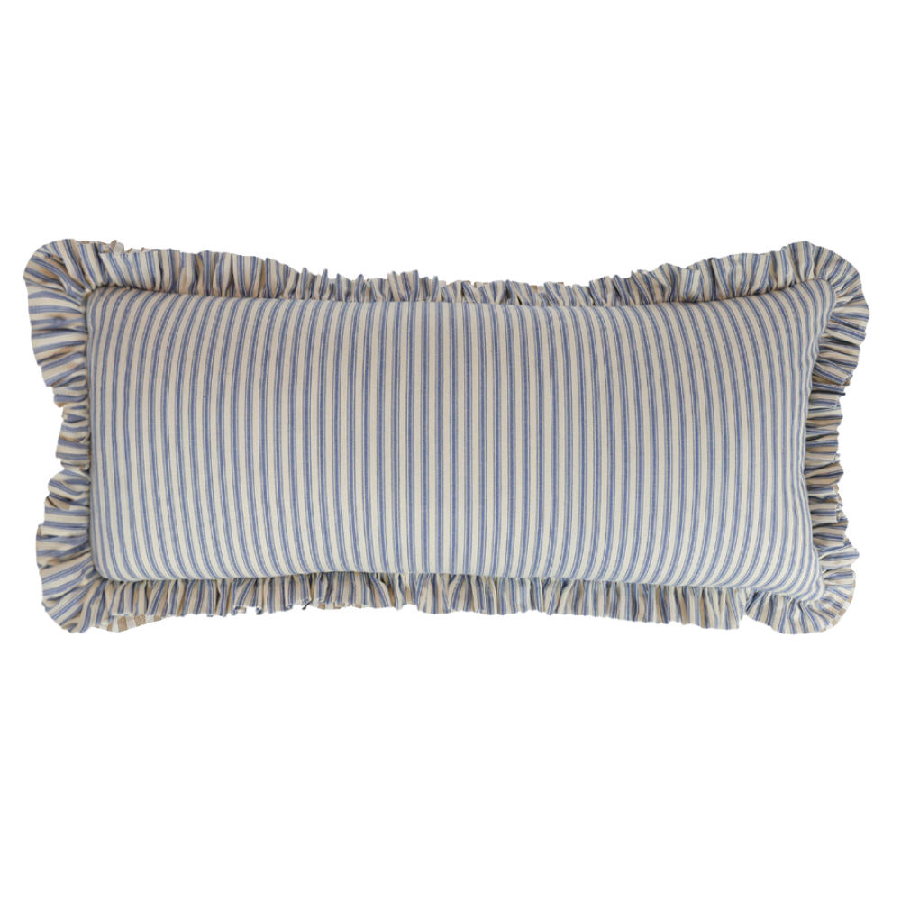 Ticking stripe lumbar pillow clearance