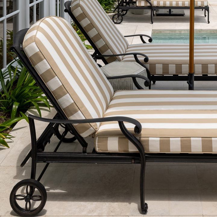Striped Outdoor Sun Lounge