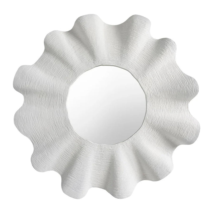 White Scallop Mirror