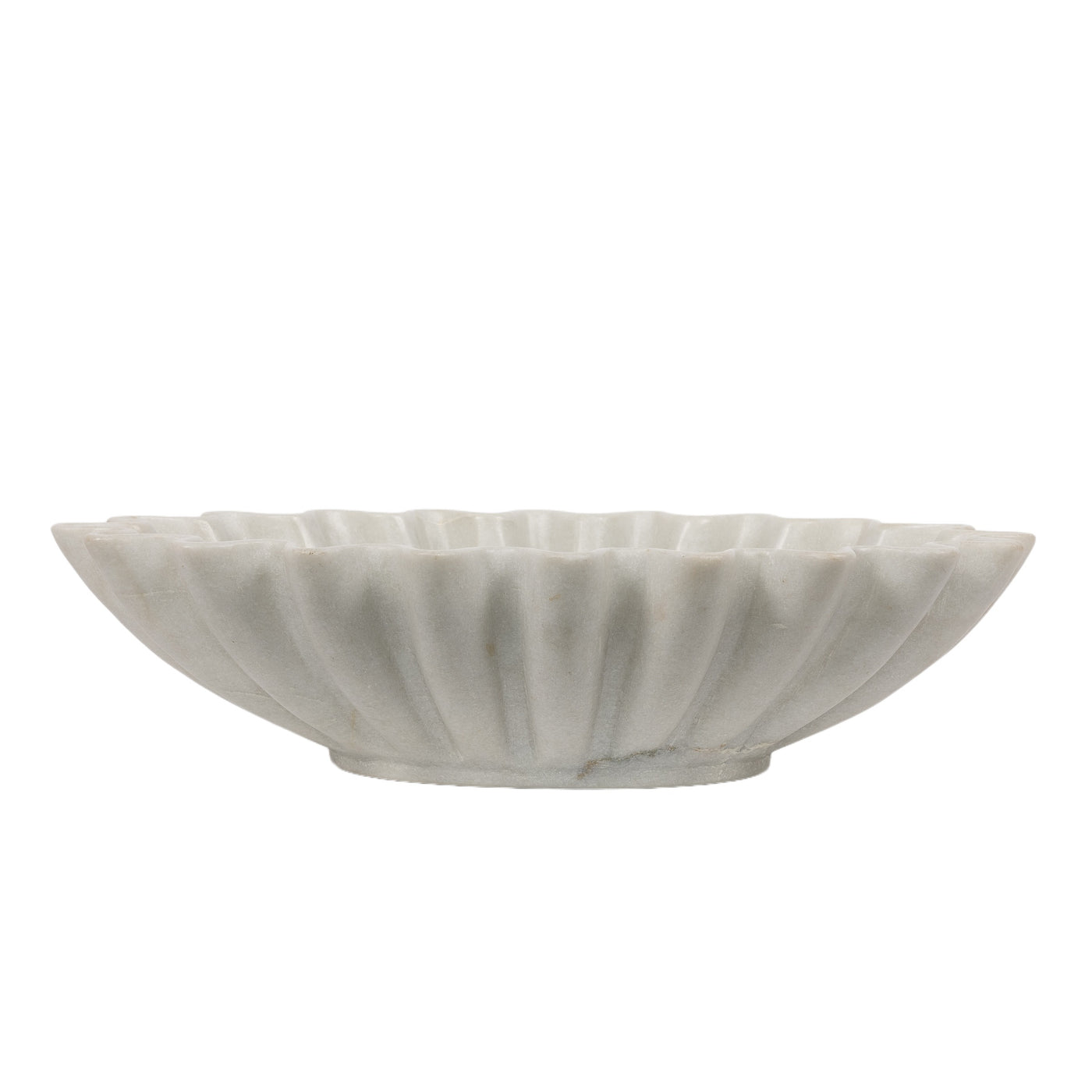 Oval Ruffled Edge Marble Bowl LRG