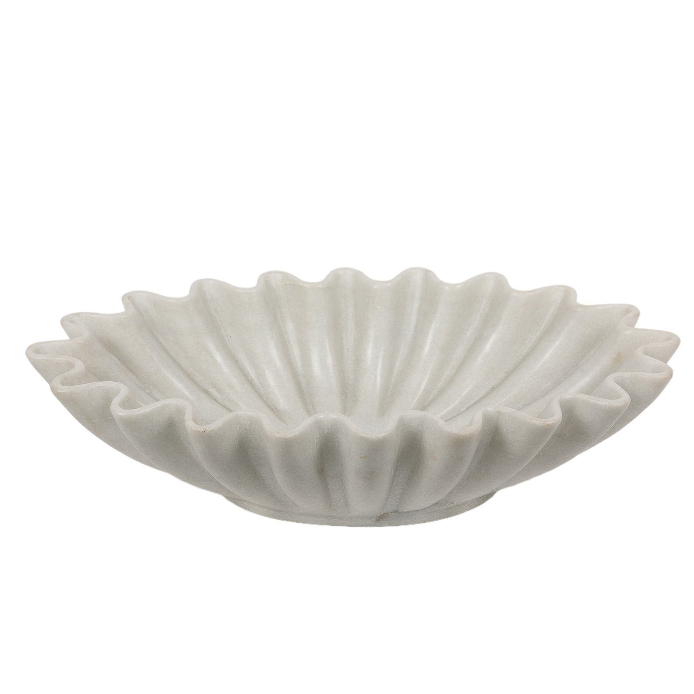 Oval Ruffled Edge Marble Bowl LRG