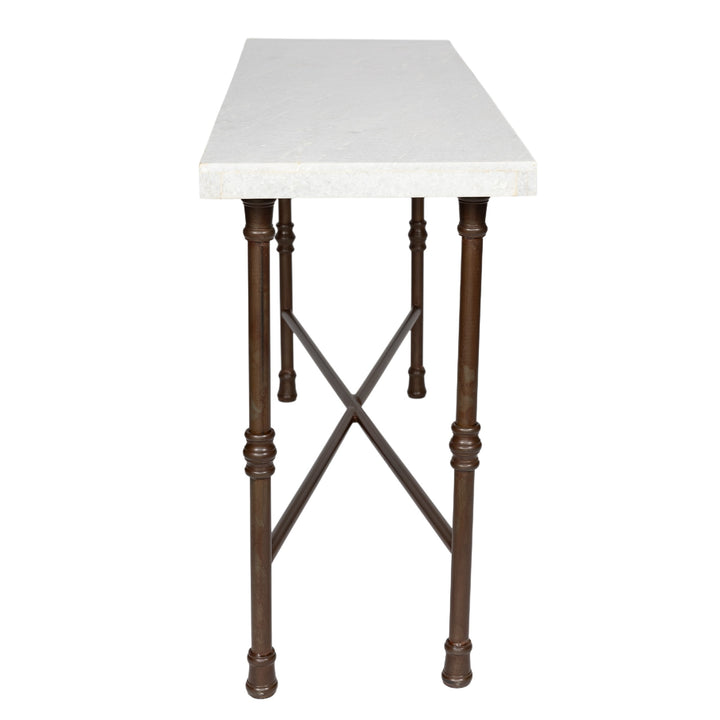 Iron And Marble Console Table
