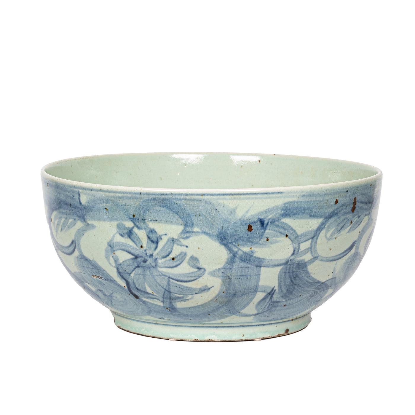 Pale Blue Twist Flower Bowl Large