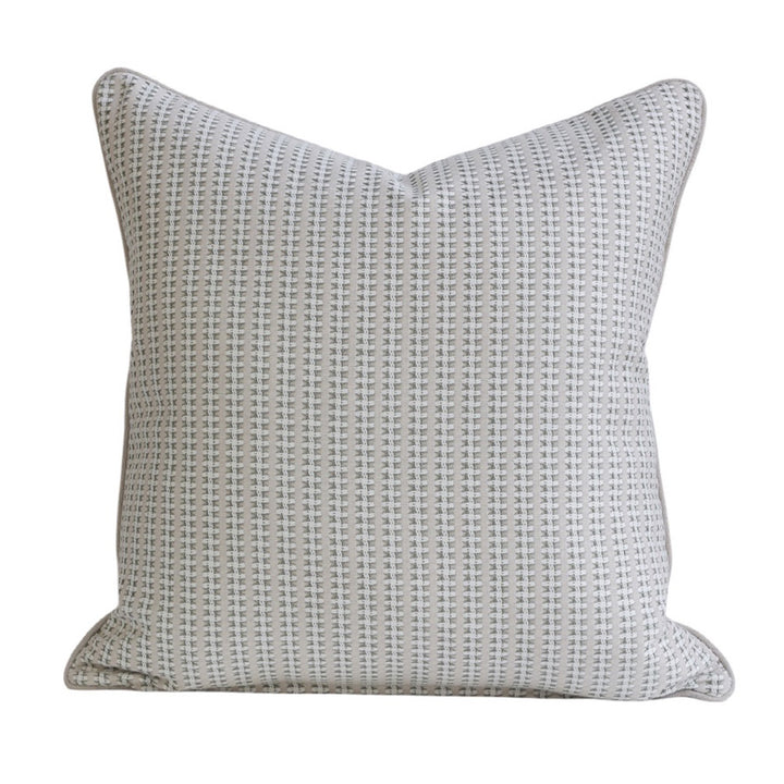 Almond Woven Stripe Cushion