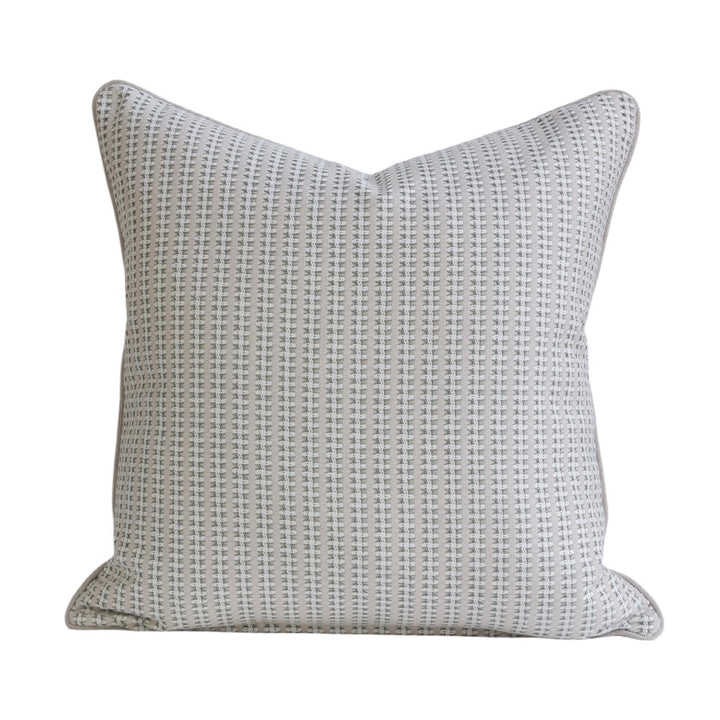 Almond Woven Stripe Cushion