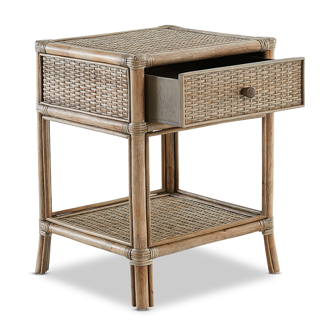 Amara Bedside Table Mud Grey