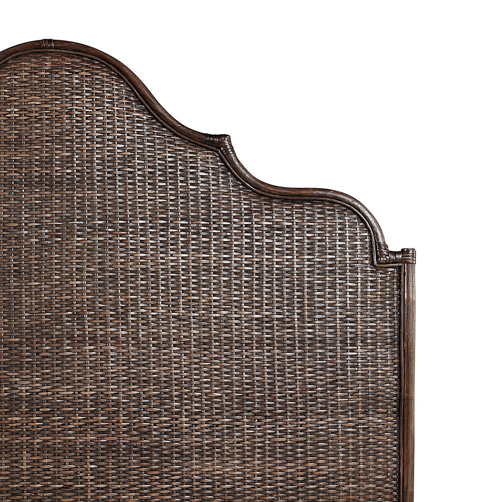 Amara Scalloped Bedhead - Coffee Bean