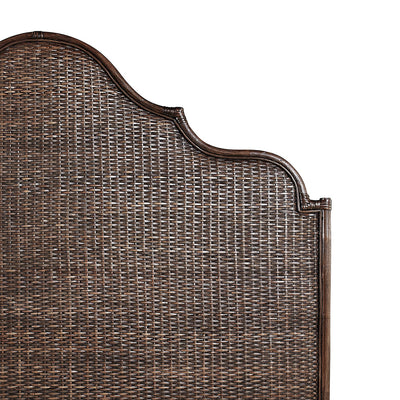 Amara Scalloped Bedhead - Coffee Bean