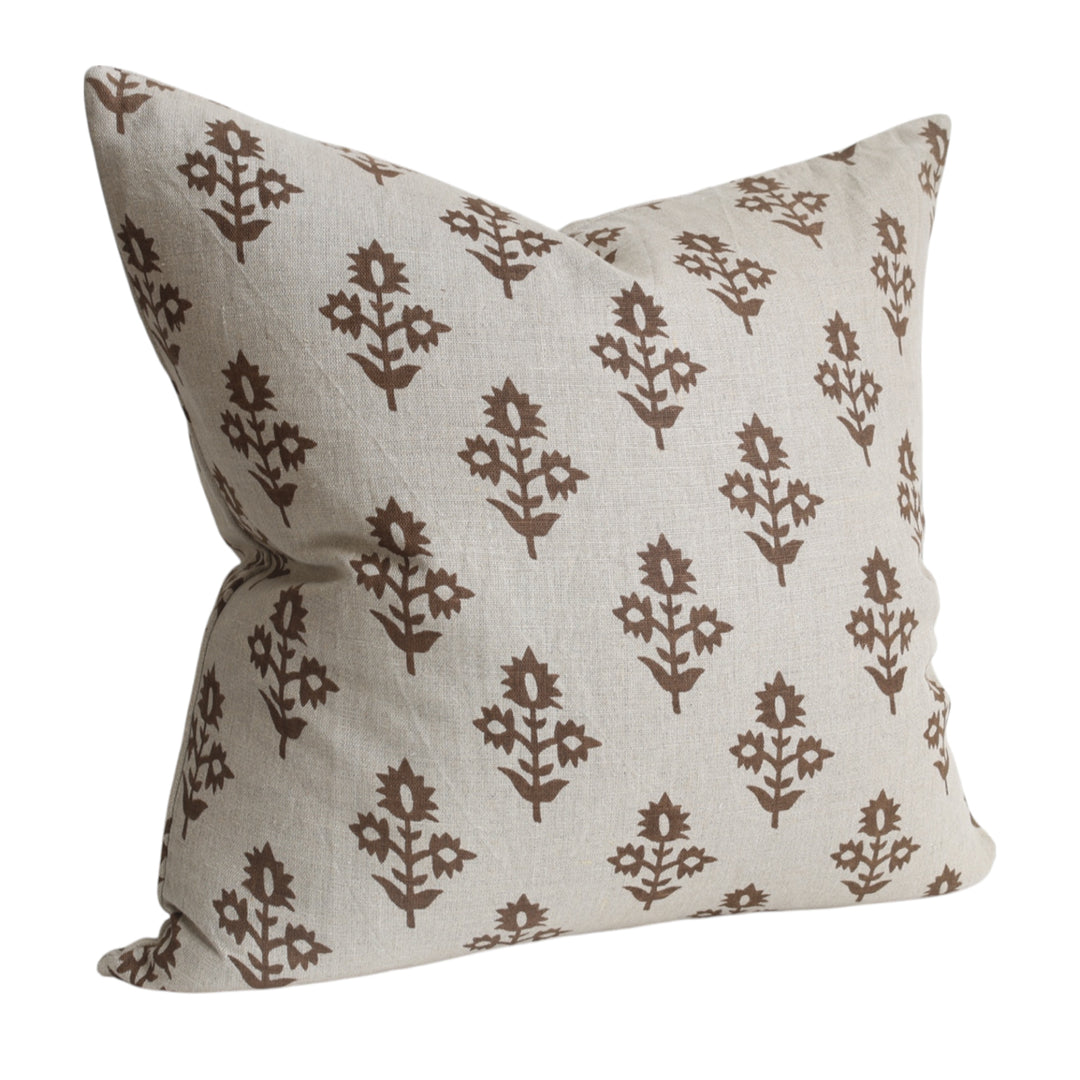 Nora Motif Brown Cushion