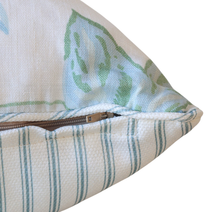 Aqua Augustine Floral Cushion