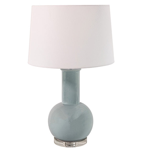 Aqua Blue Lamp with Shade