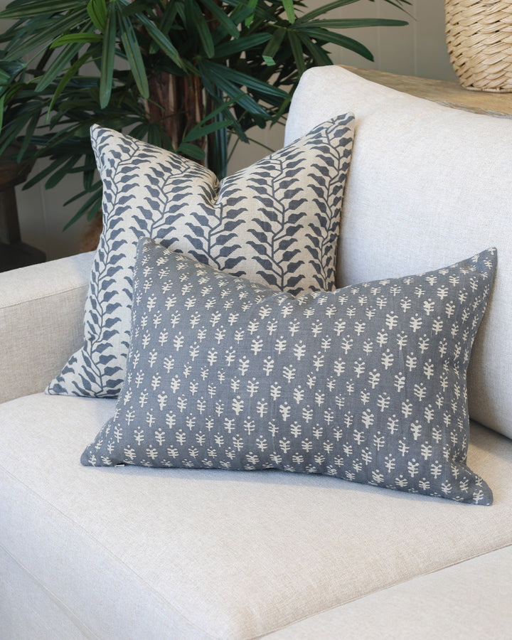 Ava Patterned Blue Cushion Rect