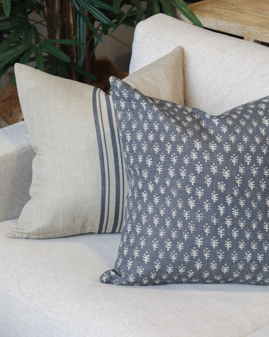 Mila Blue Stripe Cushion
