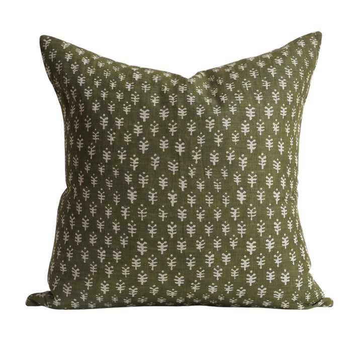Ava Patterned Green Cushion