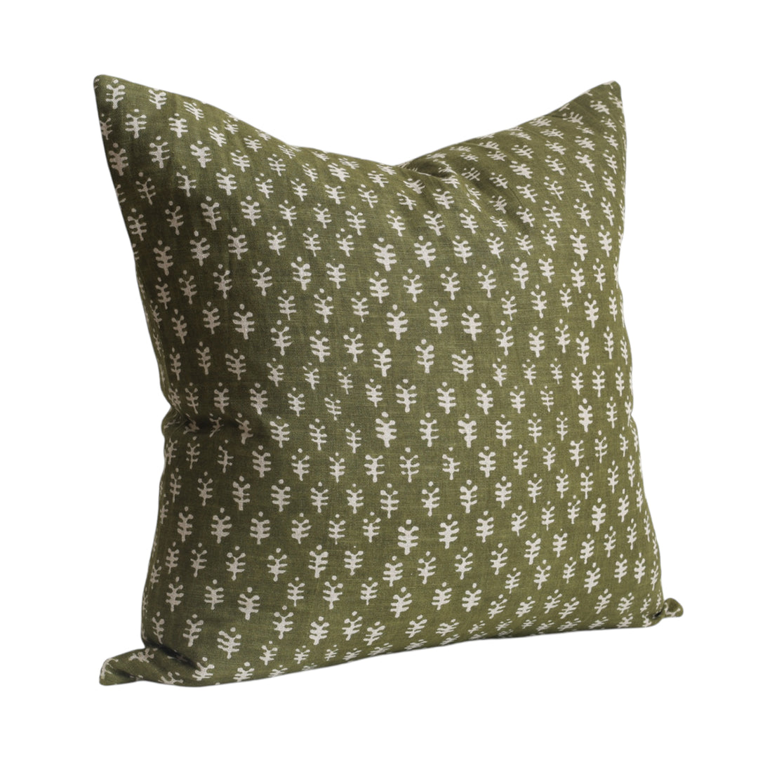 Ava Patterned Green Cushion