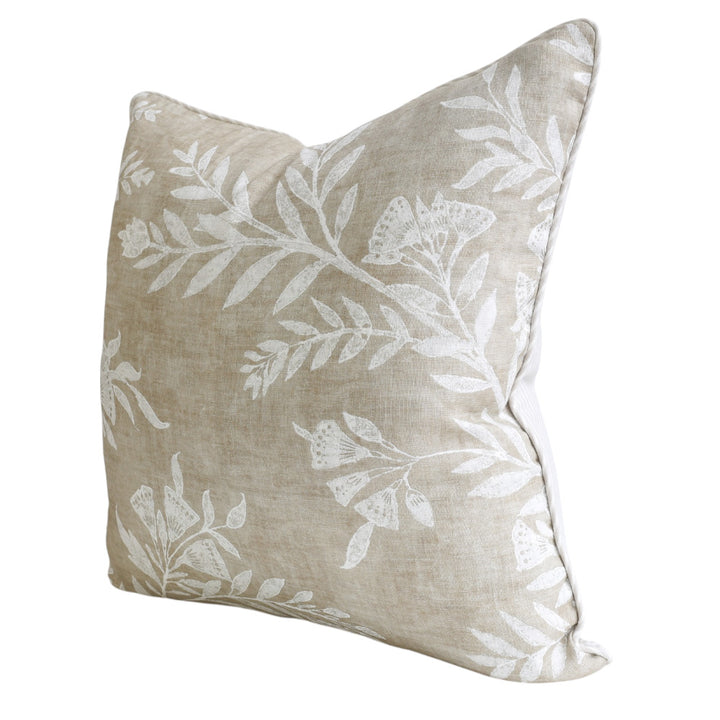Beige Wildflower Cushion