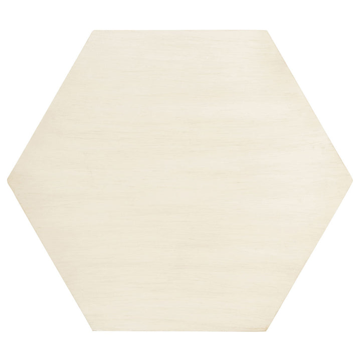 Bianca White Hexagonal Side Table