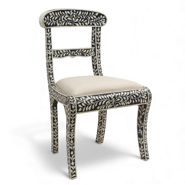 Leaf Black Bone Inlay Chair