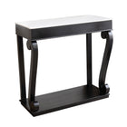 Black Console with Marble Top