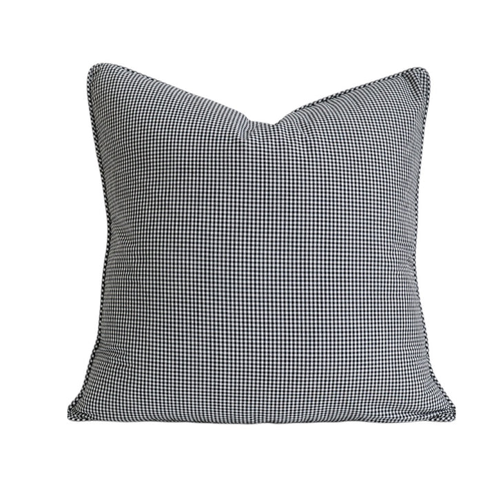 Black & White Mini Check Cushion