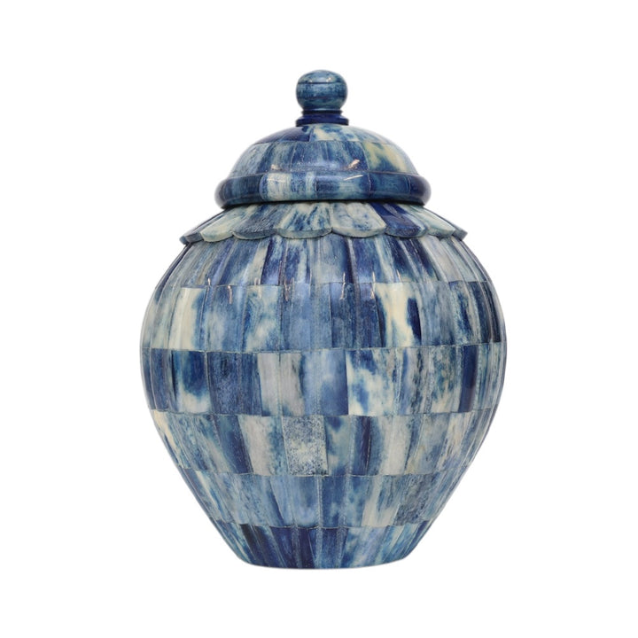 Blue Bone Carved Jar S