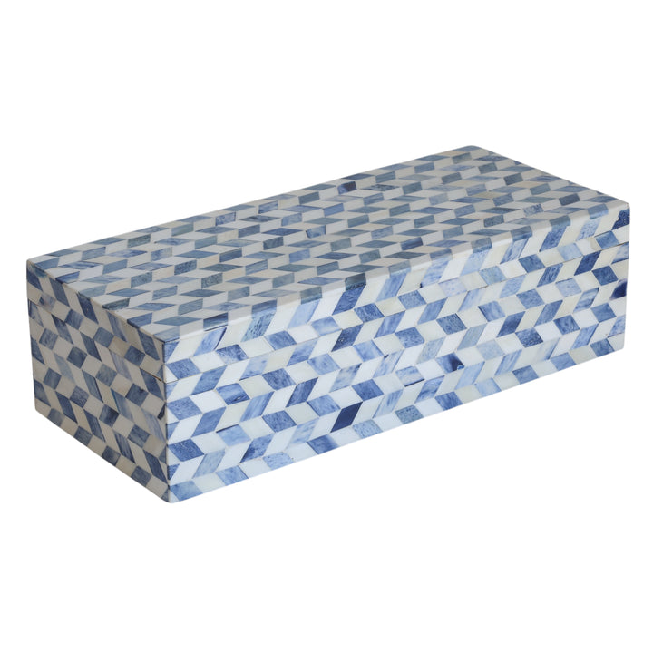 Blue Diamonds Bone Box