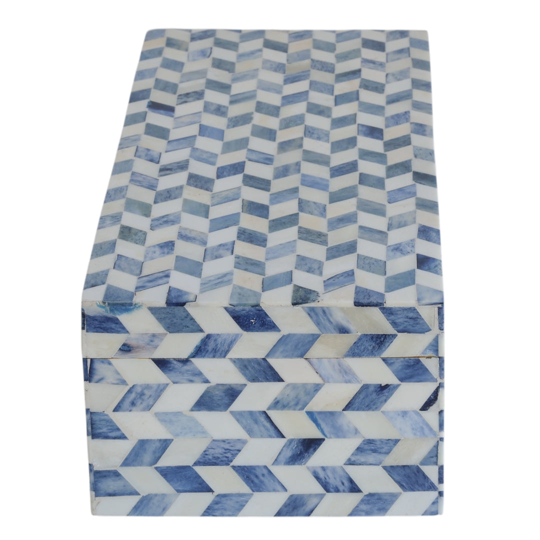 Blue Diamonds Bone Box