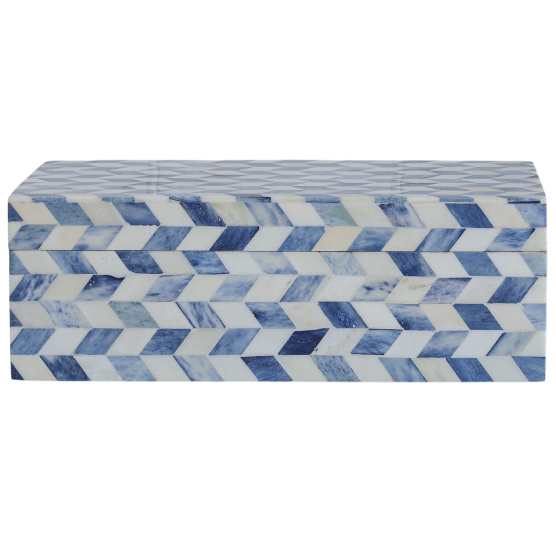 Blue Diamonds Bone Box
