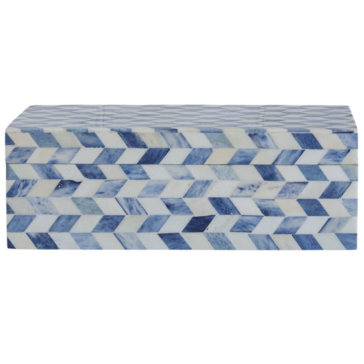 Blue Diamonds Bone Box