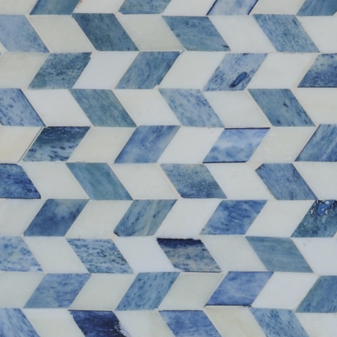 Blue Diamonds Bone Box