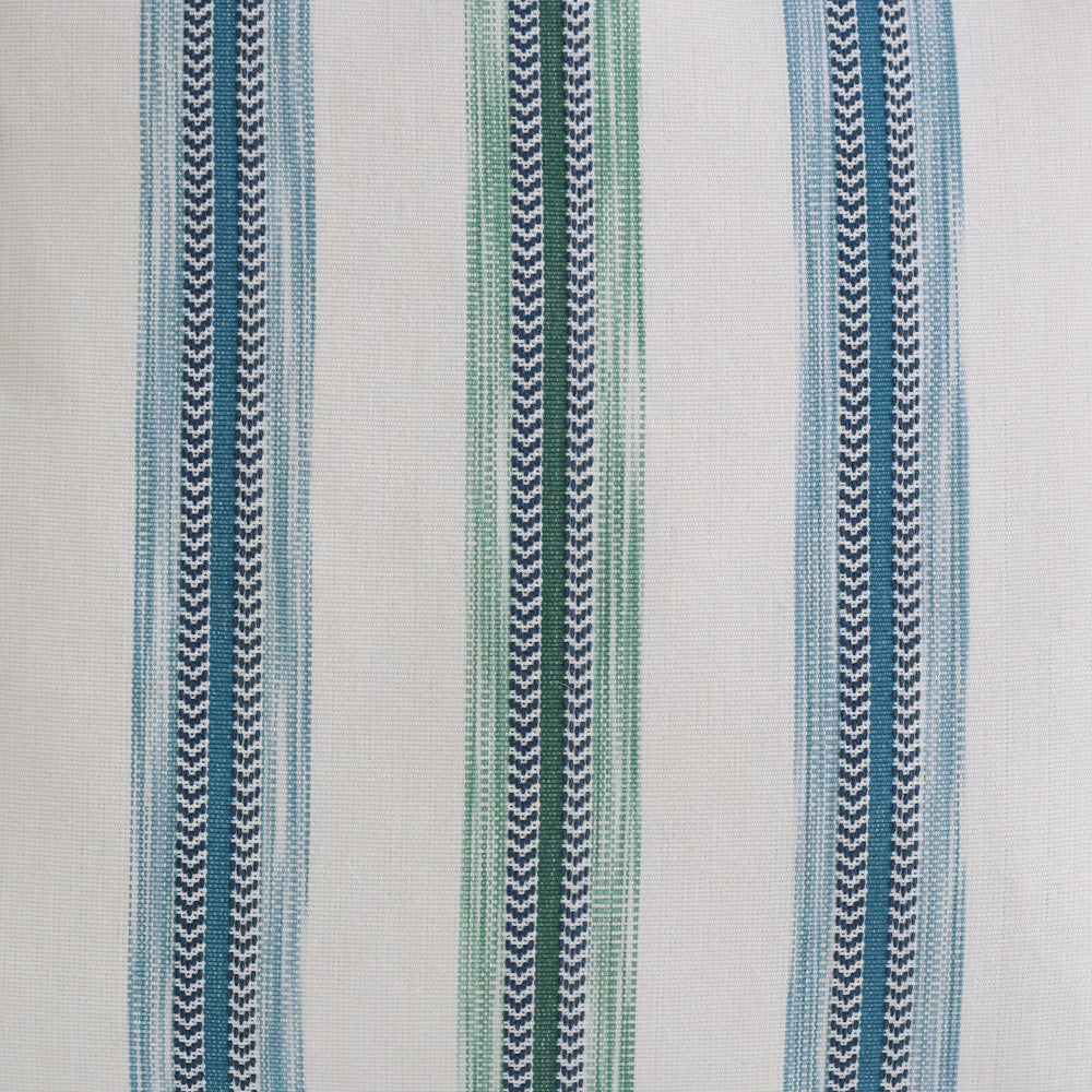 Blue & Green Herringbone Stripe Cushion