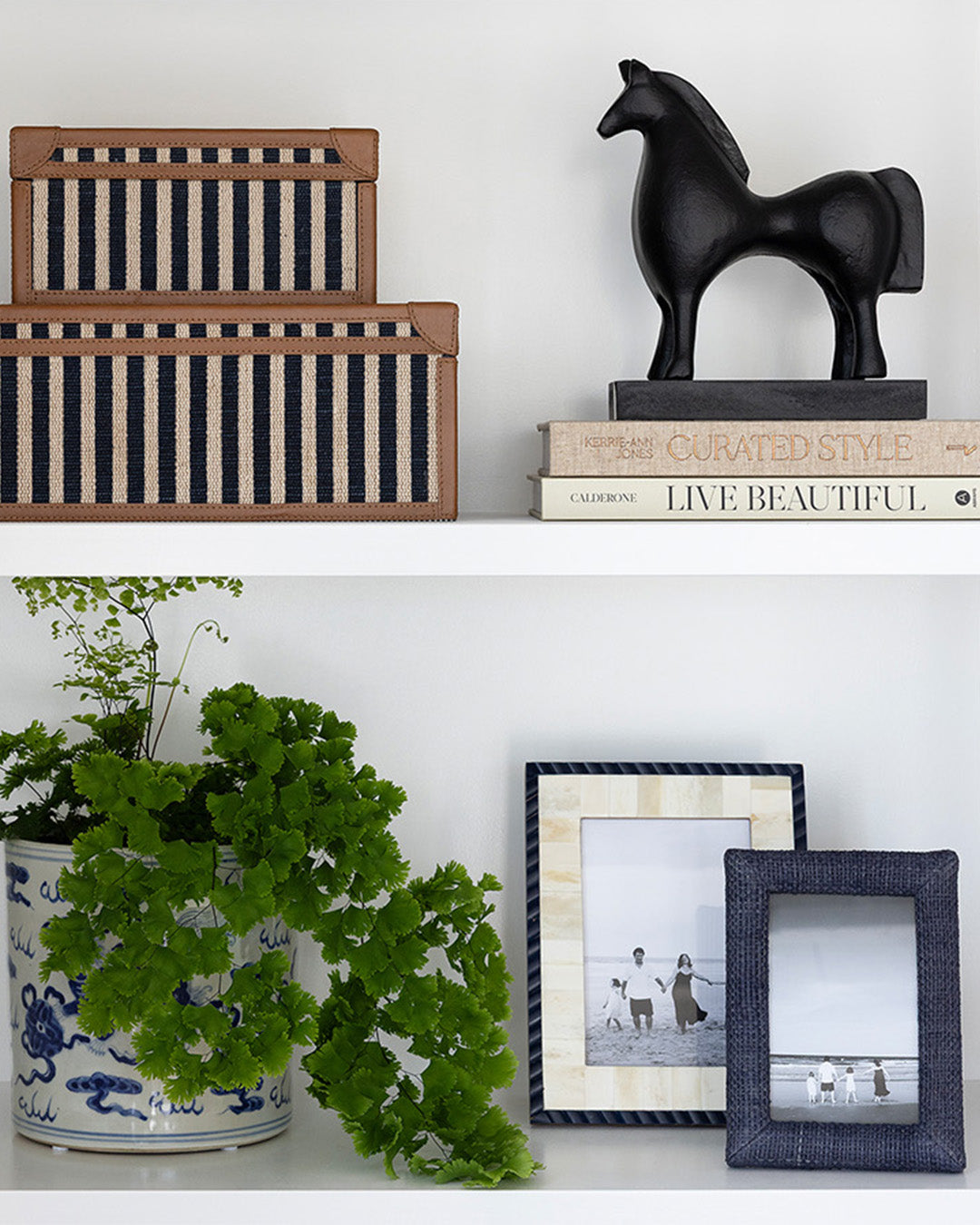 Blue Raffia Photo Frame