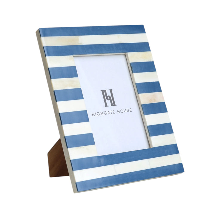 Navy Striped Photo Frame
