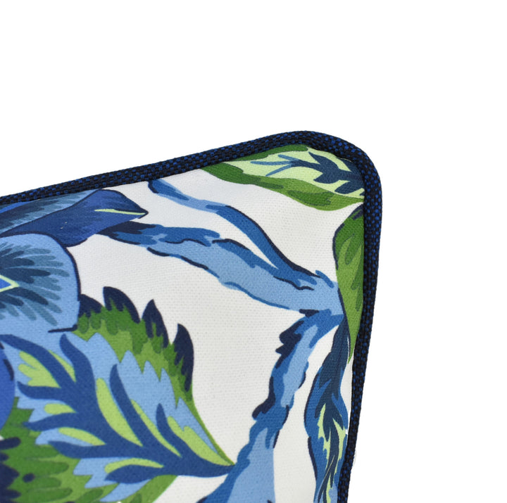 Blue Floral Outdoor Cushion