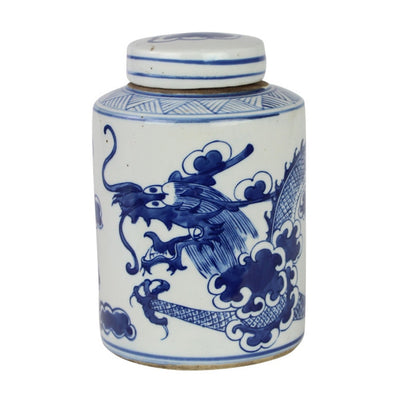 Blue And White Dragon Tea Jar XS