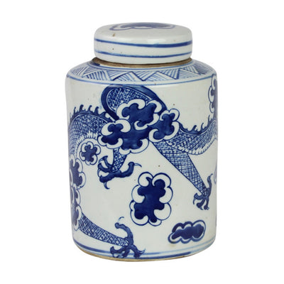 Blue And White Dragon Tea Jar XS