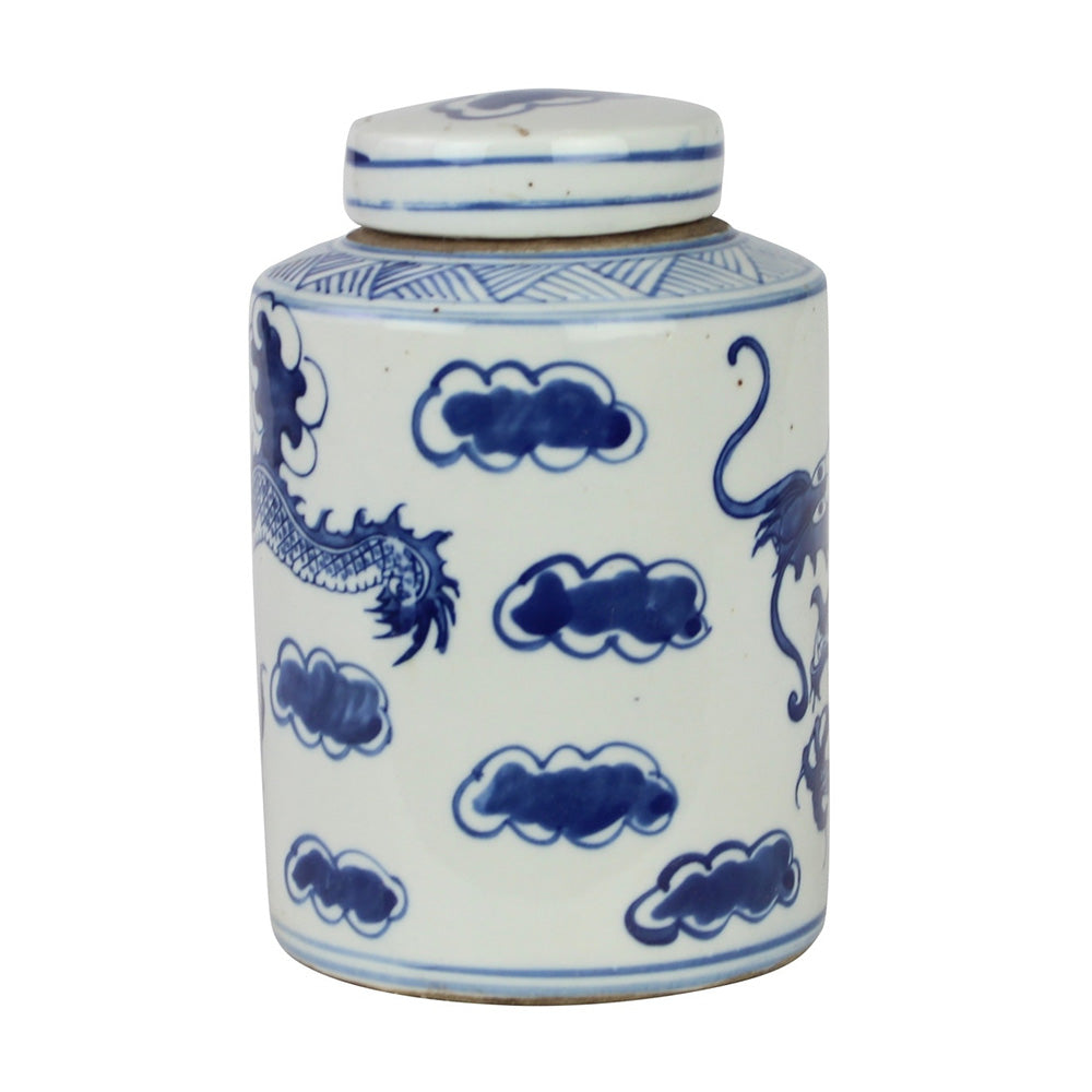 Blue And White Dragon Tea Jar XS