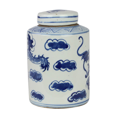 Blue And White Dragon Tea Jar XS