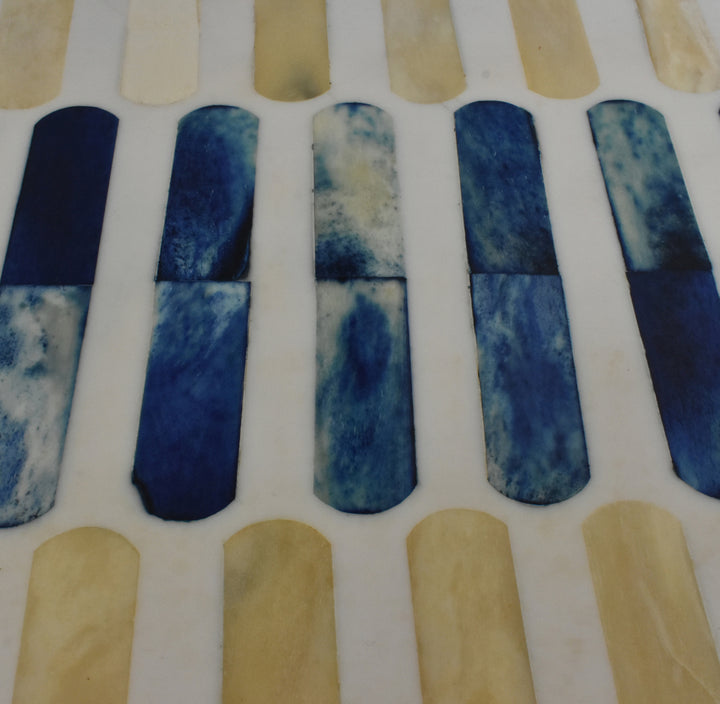 Blue & Cream Ticking Box LRG