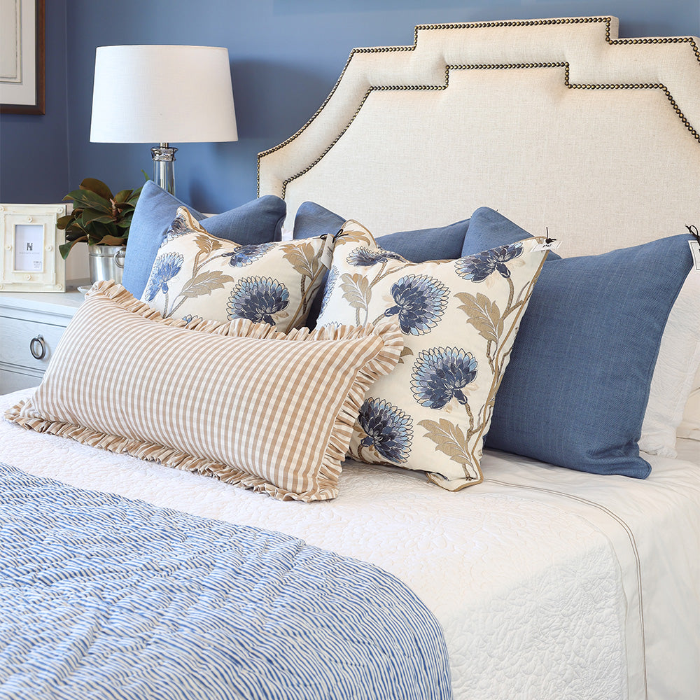 Blue Dahlia Cushion